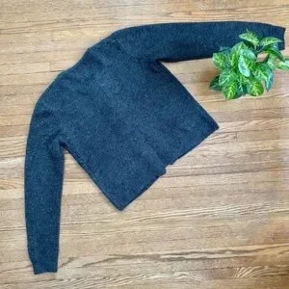 Cynthia Rowley Charcoal Gray Toggle Front Cardigan Sweater Size M - Picture 6 of 7